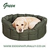 Green Oval Waterproof Dog Bed - Labrador